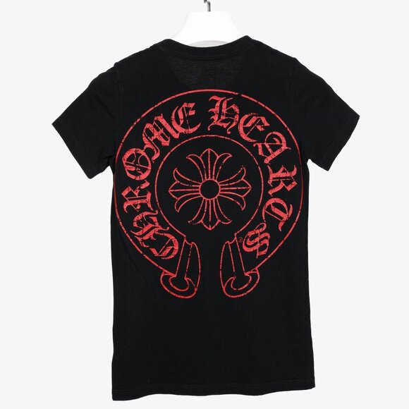 Chrome Hearts Red Cross Black Logo Tee - Picture 1 of 10
